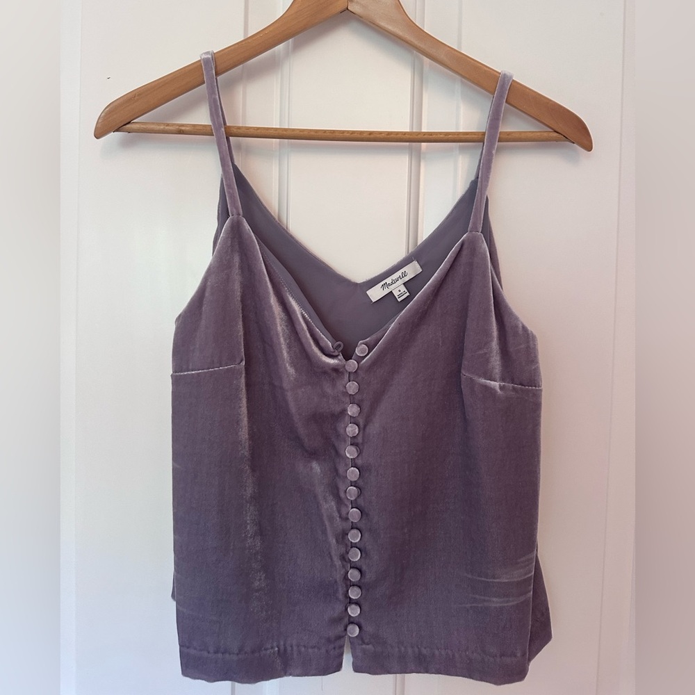 Madewell Velvet Button Down Cami